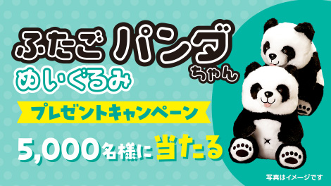 ふたごパンダちゃんぬいぐるみプレゼントキャンペーン
