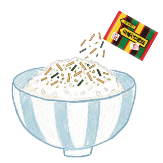 お茶づけ海苔をかける