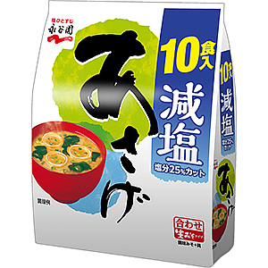 生みそタイプみそ汁 あさげ減塩 徳用10食入 商品情報 永谷園
