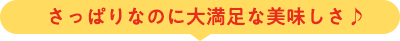 さっぱりなのに大満足な美味しさ♪